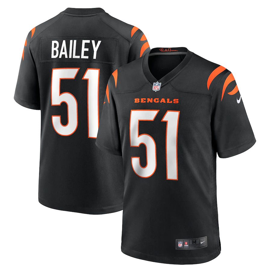Men Cincinnati Bengals 51 Markus Bailey Nike Black Game NFL Jersey